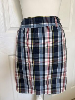 Chaps Navy Plaid Y2K utility Skirt plaid preppy